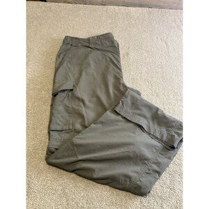 Columbia Omni Shade Convertable Cargo Hiking Outdoor Pants Green Men’s Sz 38×30